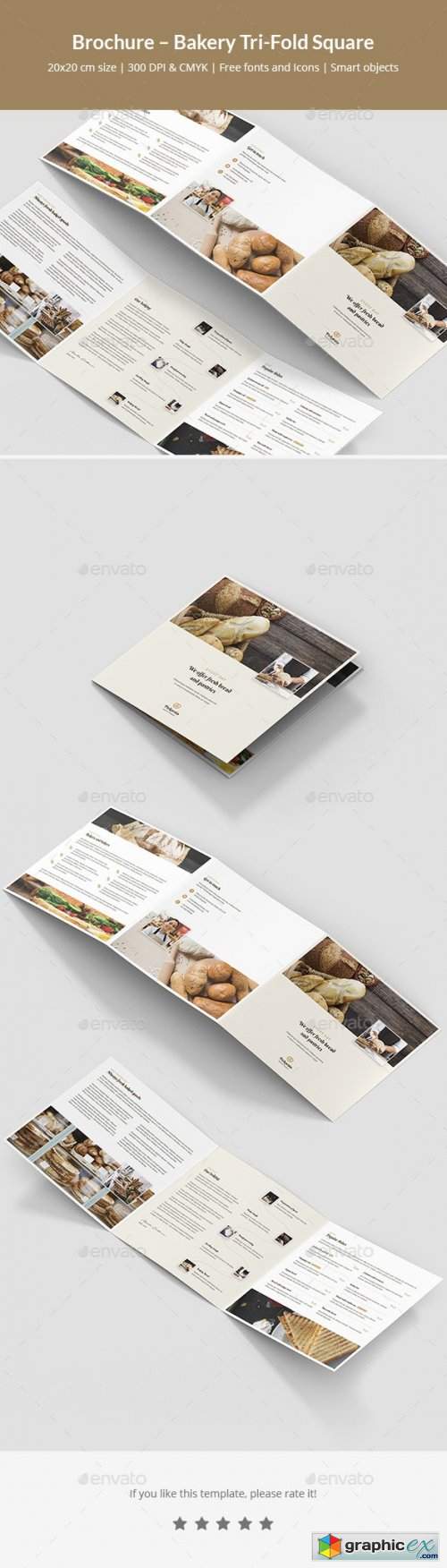 Brochure – Bakery Tri-Fold Square