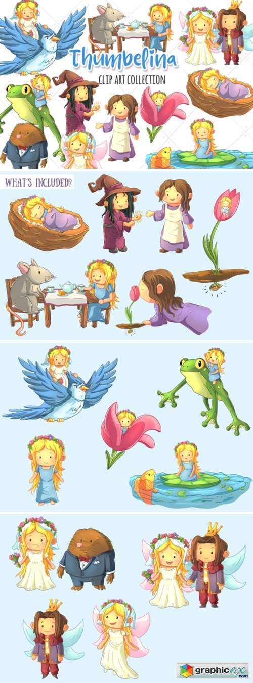 Thumbelina Clip Art Collection