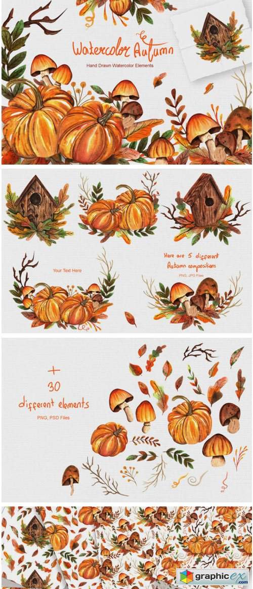 Watercolor Autumn Collection