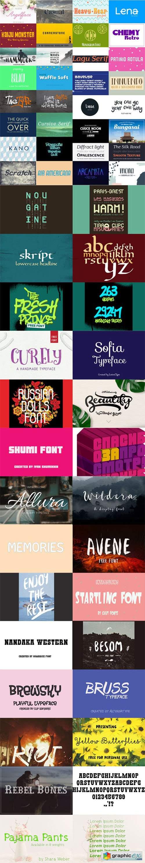 TheHungryJPEG - Best New 46 Fonts Collection