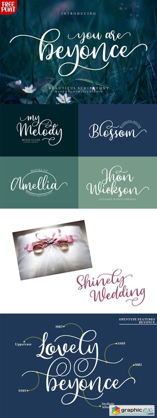 Beyonce Beautiful Script Font