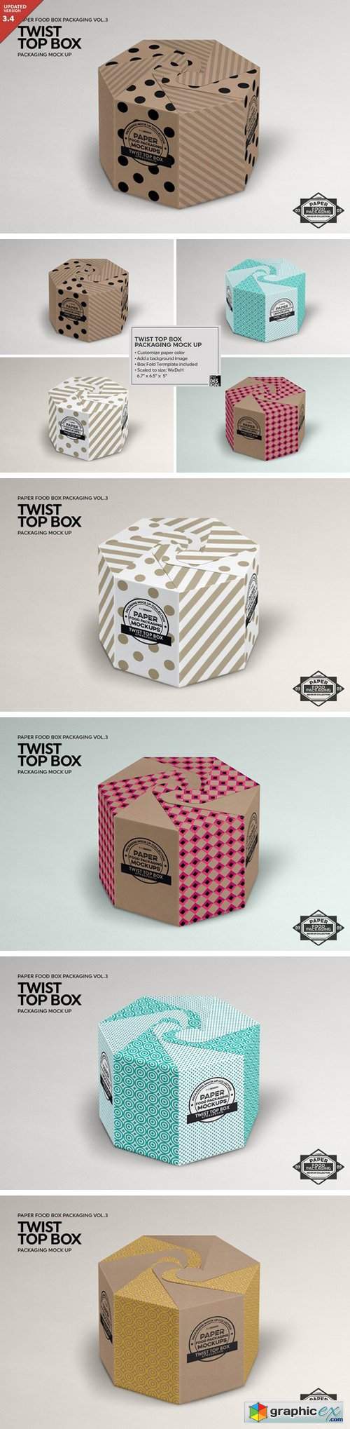 Twist Top Box Packaging Mockup