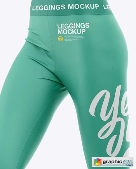 Women's Leggings Mockup - Front Half-Side View » Free ...