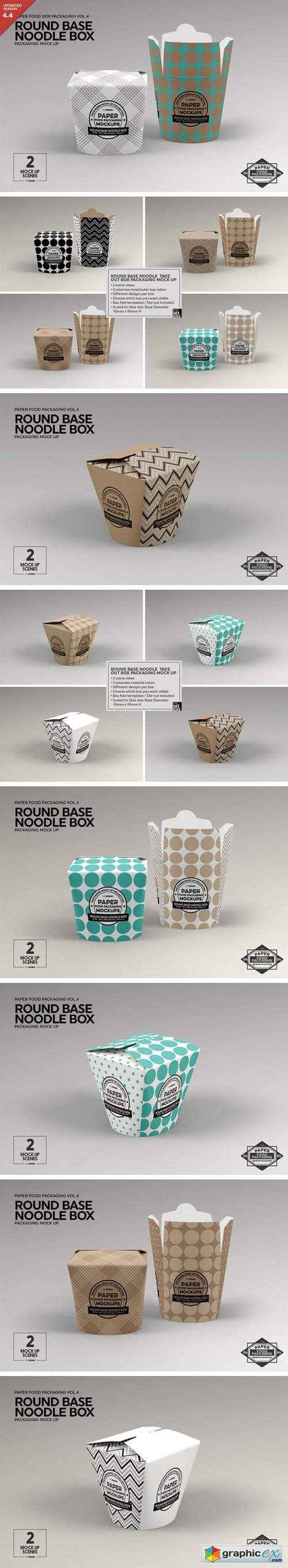 Round Base Noodle Box Mockup
