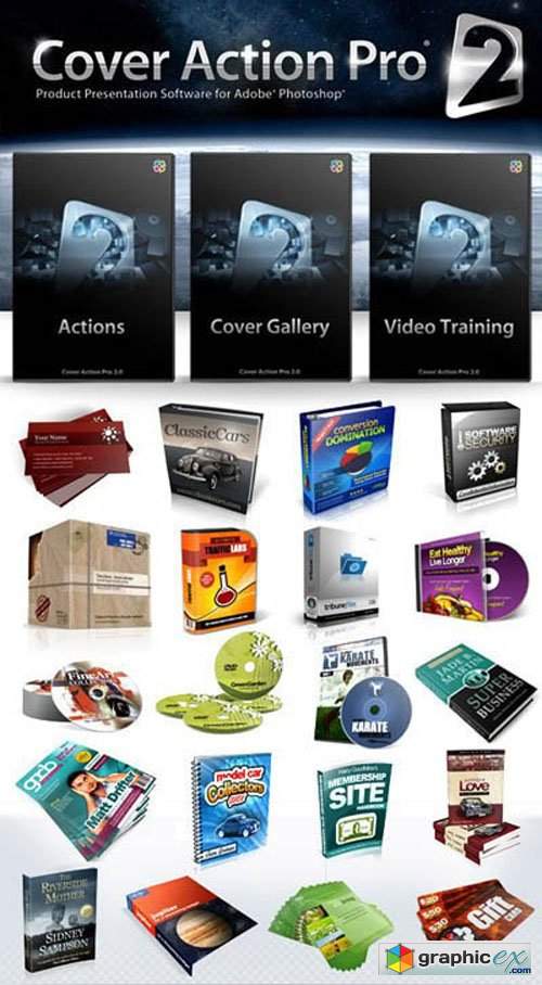 Cover Action Pro 2 - Product Presentation Software for Adobe Photoshop [DVD FULL]