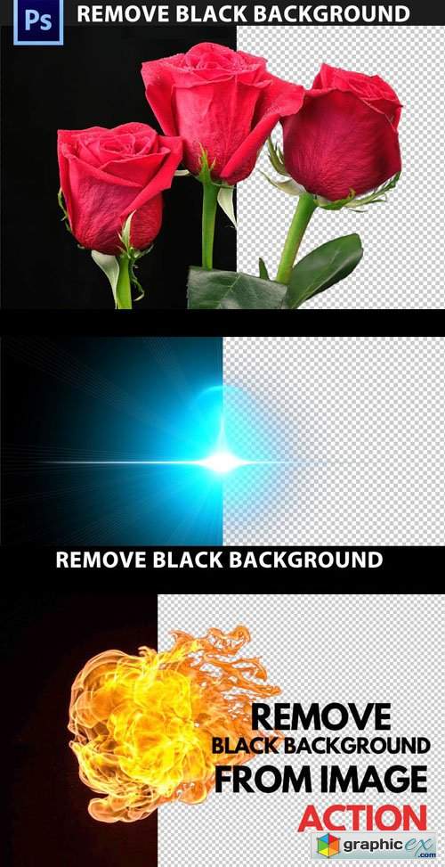 Remove Black Background Photoshop Action Free Download Vector Stock