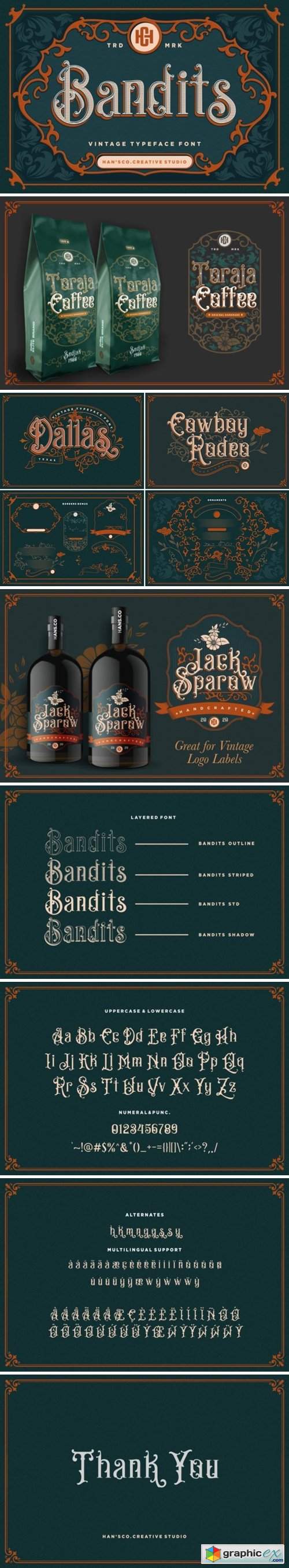 Bandits Vintage Font