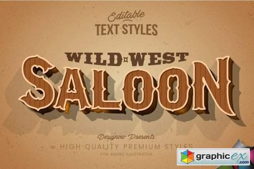Cowboy Western Saloon Text Style
