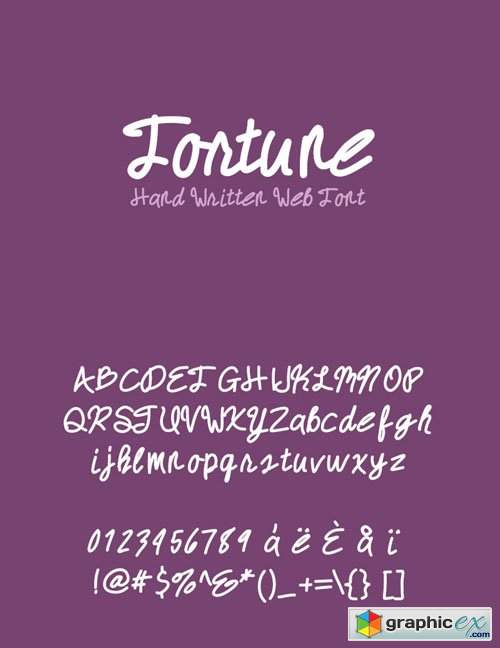 Fortune - Hand Written Web Font