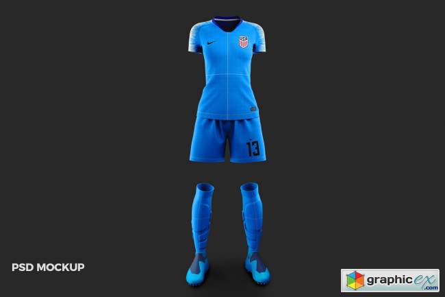 Women's Soccer Kit Mockup - Front