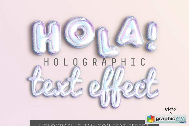 HOLOGRAPHIC BALLOON TEXT EFFECT
