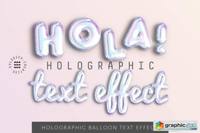 HOLOGRAPHIC BALLOON TEXT EFFECT