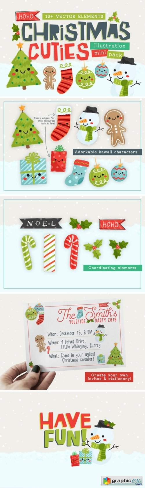 Christmas Cuties Illustration Mini-Pack