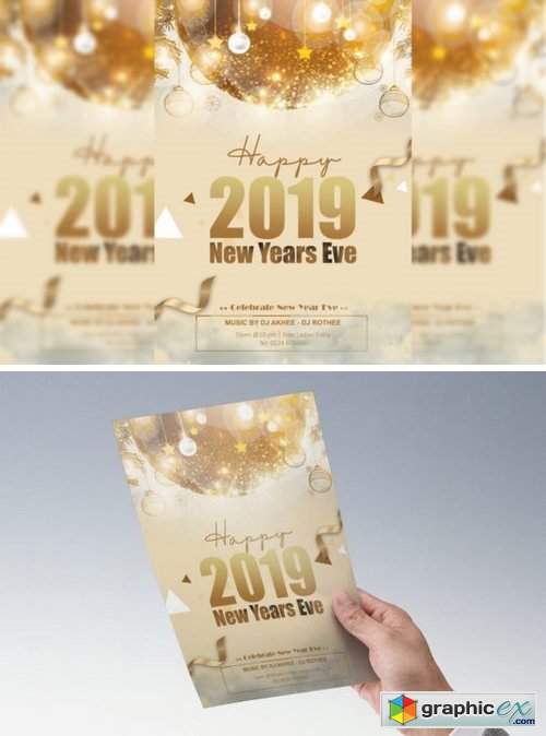 New Year Flyer gold