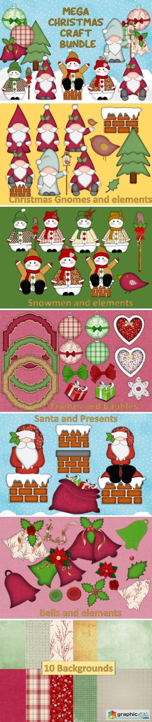 Christmas Clipart and Craft Bundle