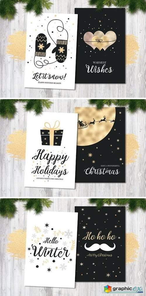 Black & White Christmas Cards