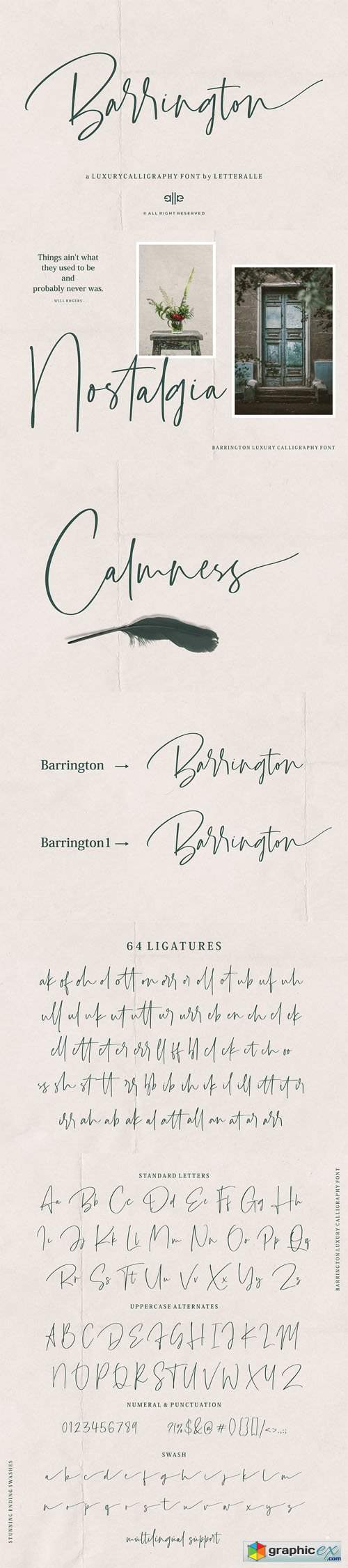 Barrington - A Luxury Calligraphy Font