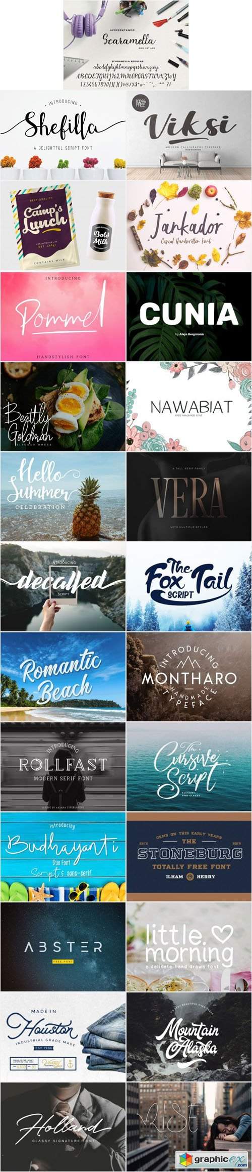 24 Best Stylish Fonts Collection