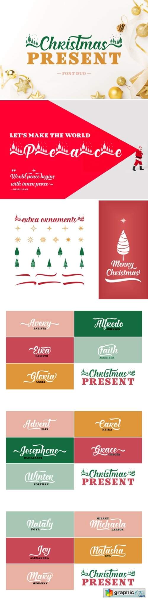 Christmas Present Duo Font