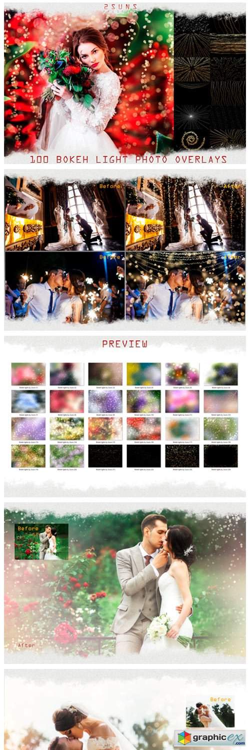 100 Wedding Sparklers Photoshop Overlays