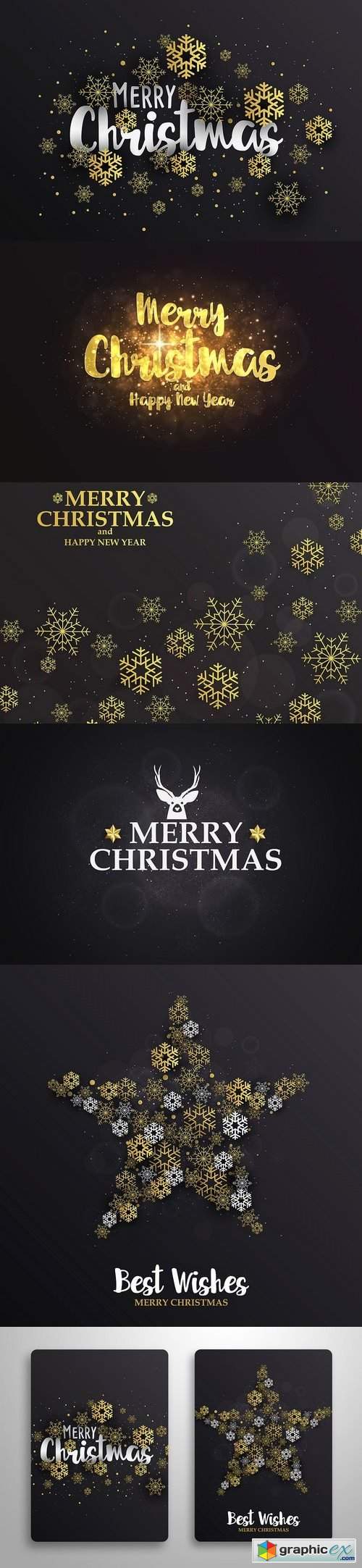 Set of Merry Christmas backgrounds 1067695