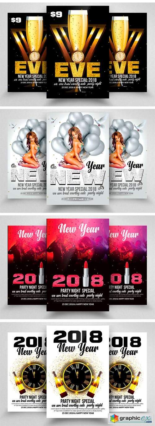 10 New Years Flyer / Poster Bundle