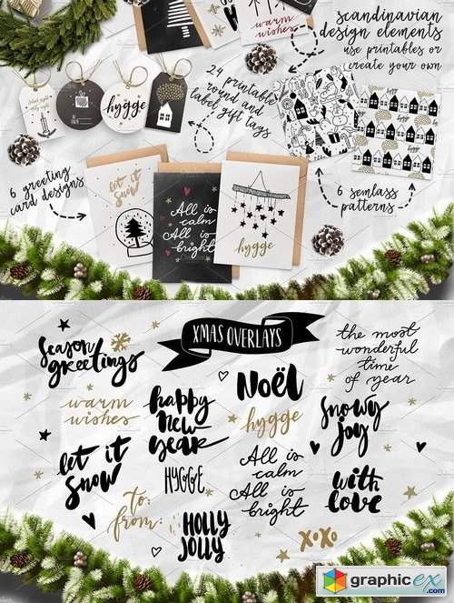 All I want For Christmas doodle set