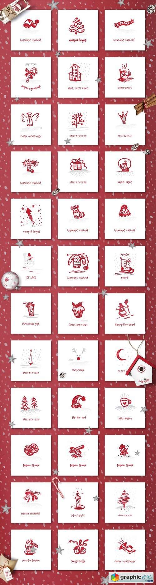 Christmas and Happy New Year cards 2030967