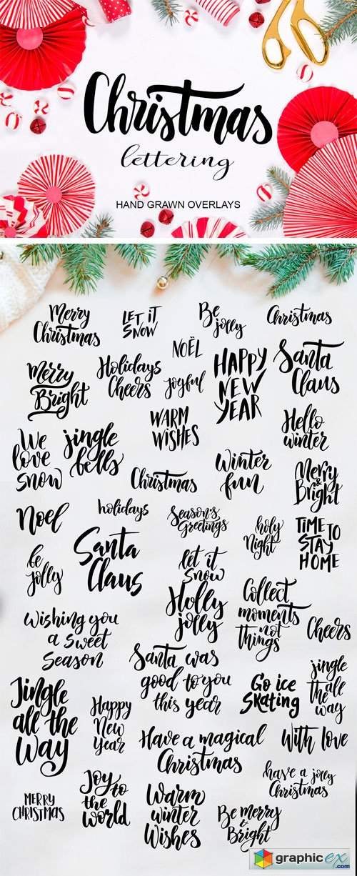 Christmas Lettering Kit-Overlays