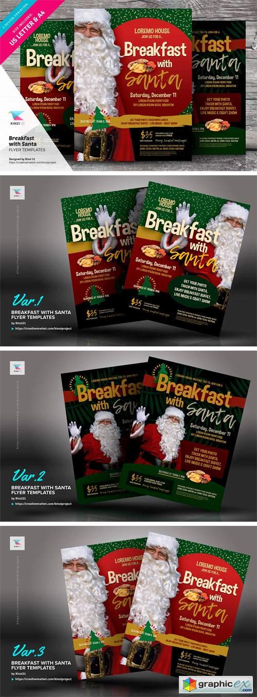 Breakfast With Santa Flyer Templates