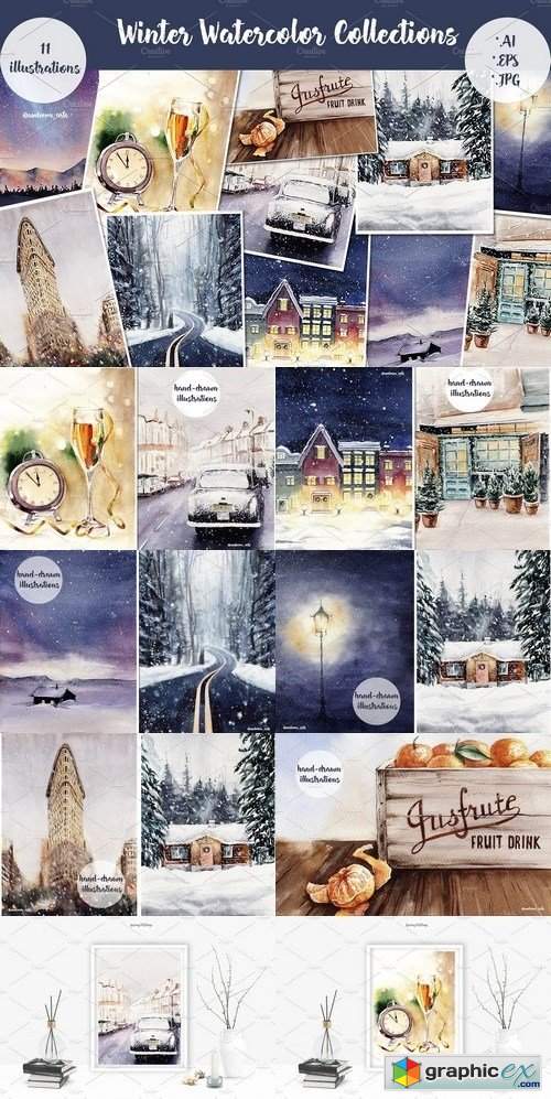 Winter Watercolor Collections