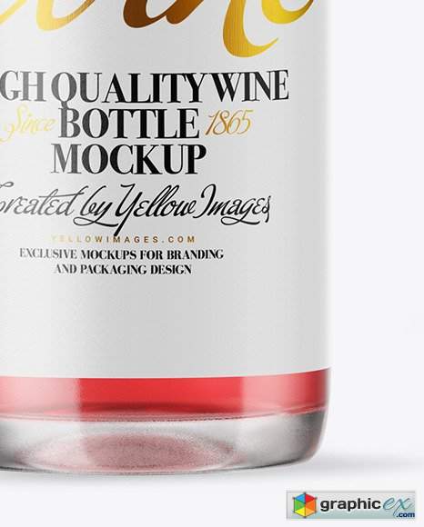Download Clear Glass Pink Wine Bottle Mockup Free Download Vector Stock Image Photoshop Icon PSD Mockup Templates