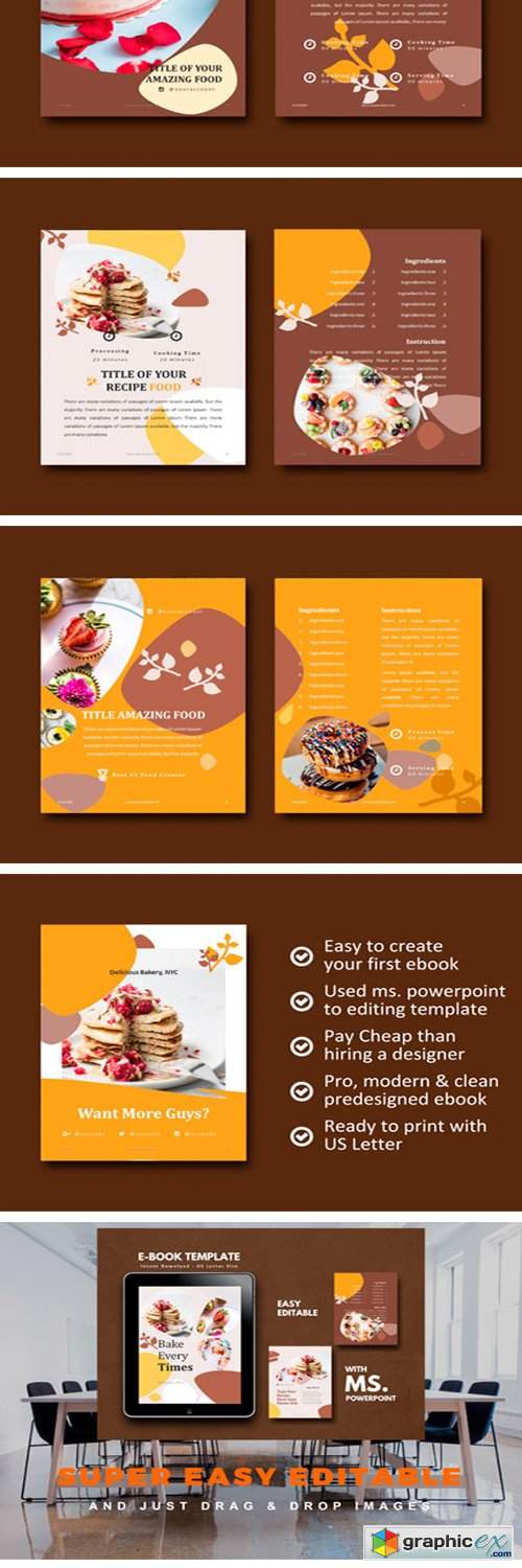 16 Pages Recipe Template