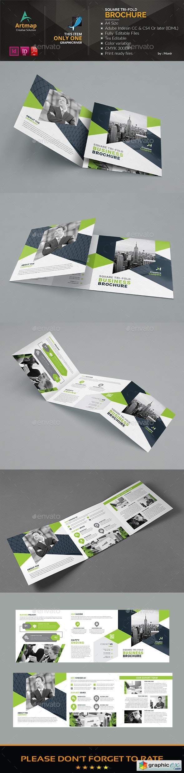 Square Ti-fold Brochure