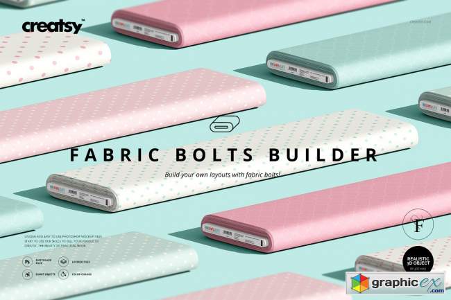 Fabric Bolts Builder Mockup Set