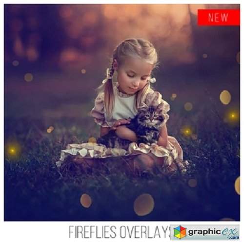 Lilia Alvarado - Fireflies Overlays and Summer Night Meadow PS Actions Set