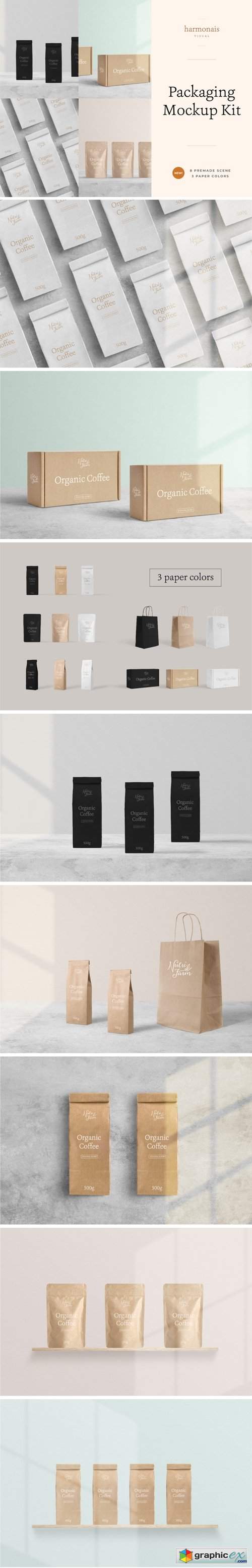 Package Mockup All Scenes - Min No.1 