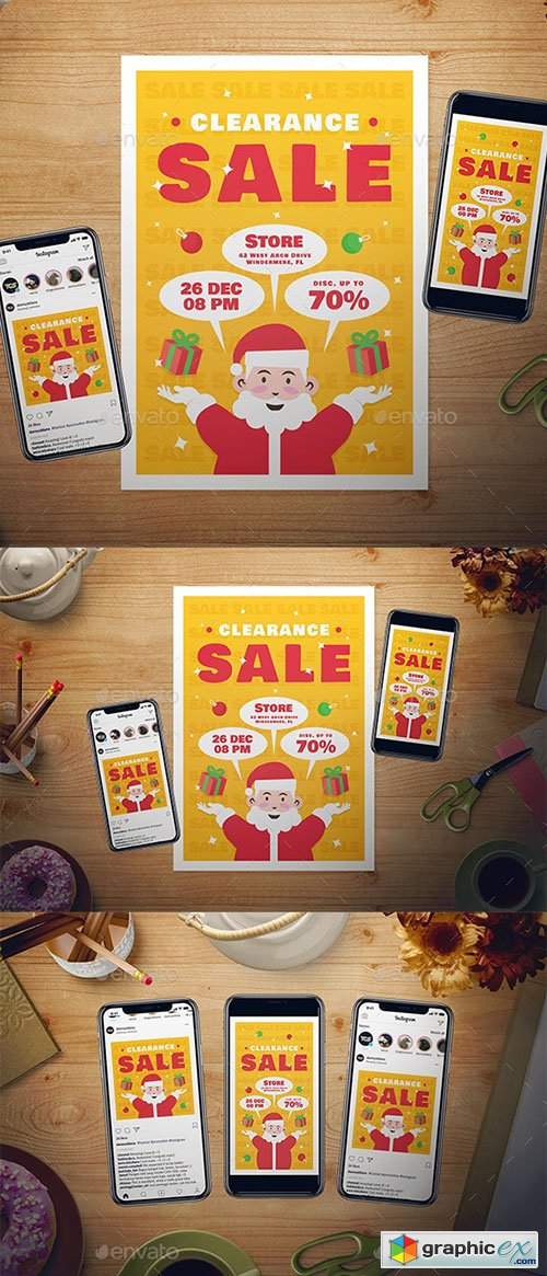 Christmas Sale Flyer Set