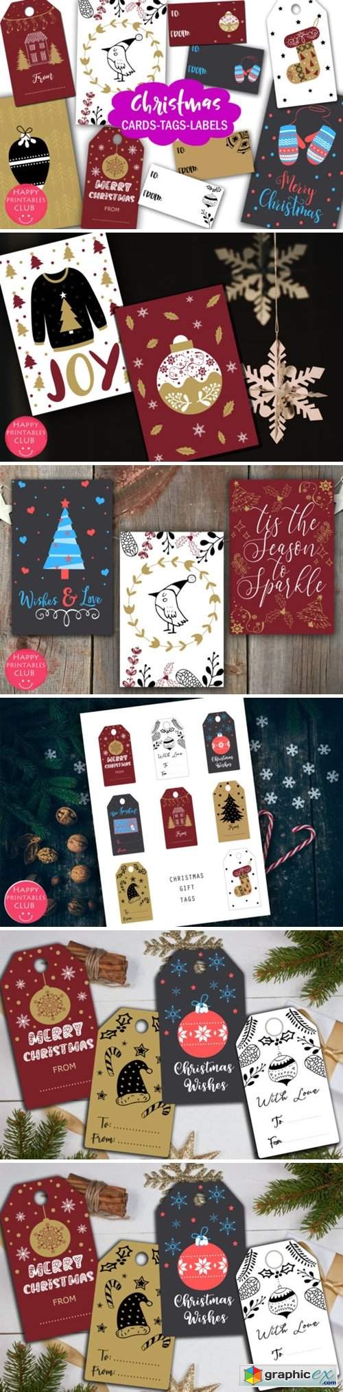 Christmas Cards-Gift Tags-Labels/Holiday