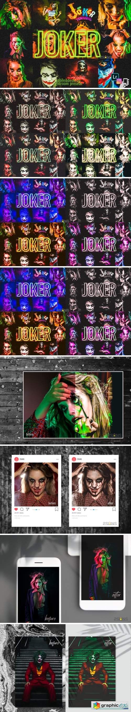 9 Joker Presets, Halloween Presets Dng