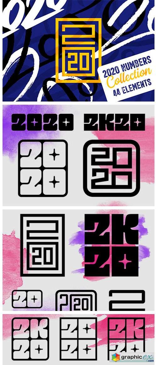 2020 Numbers Lettering Set