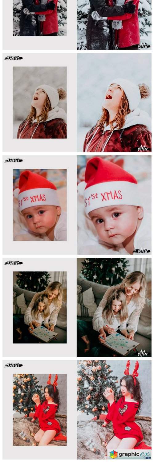 05 Merry Xmas Photoshop Actions, ACR LUT