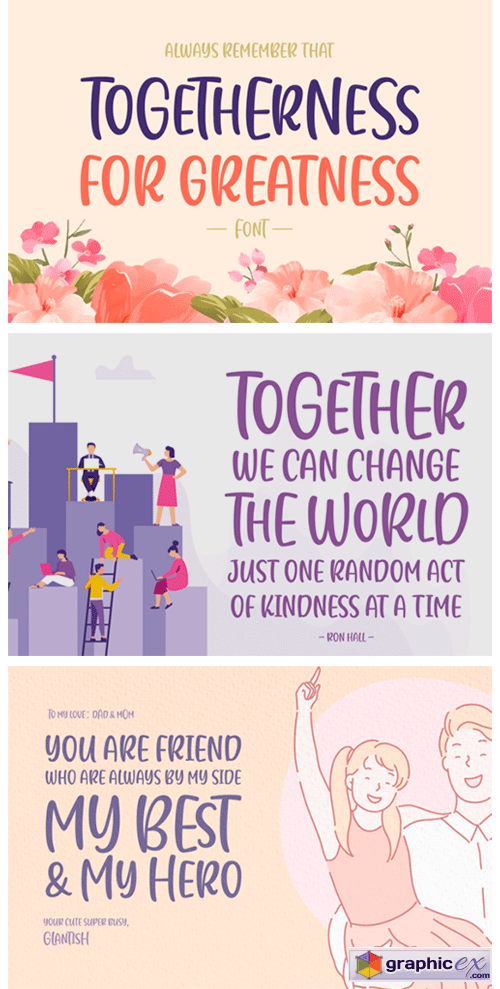 Togetherness for Greatness Font