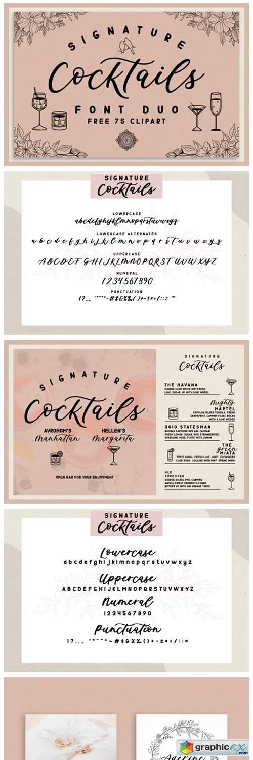 Signature Cocktails Duo Font