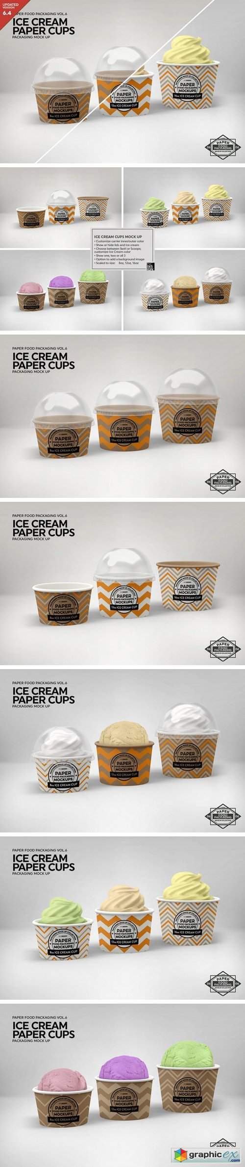 Ice Cream Cups Mockup