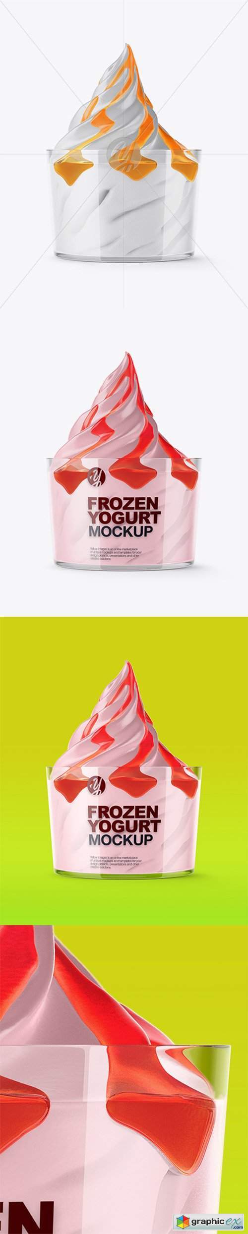 Cup With Frozen Yogurt Mockup