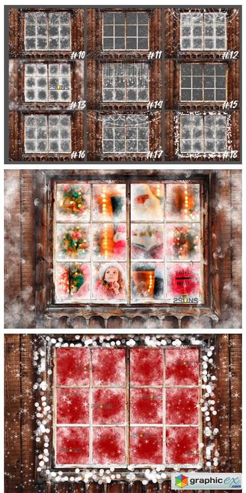  Window Frames Overlays Christmas Freeze 