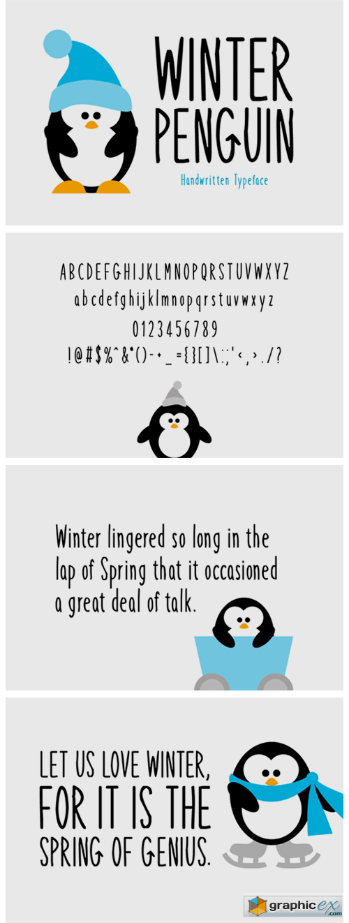 Winter Penguin Font