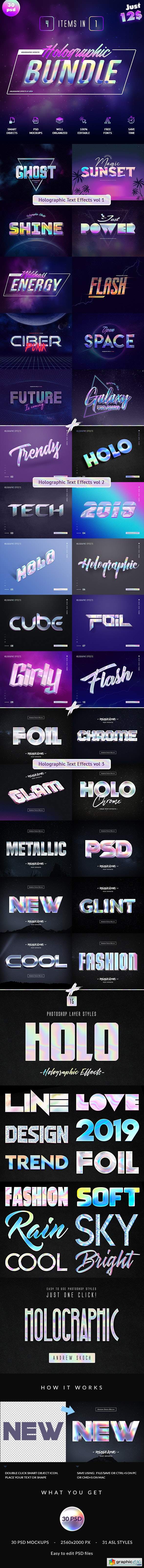 Holographic Text Effects Bundle