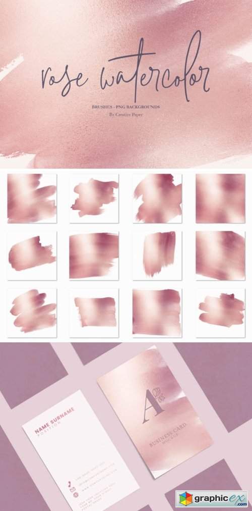  Rose Gold Watercolor Backgrounds 